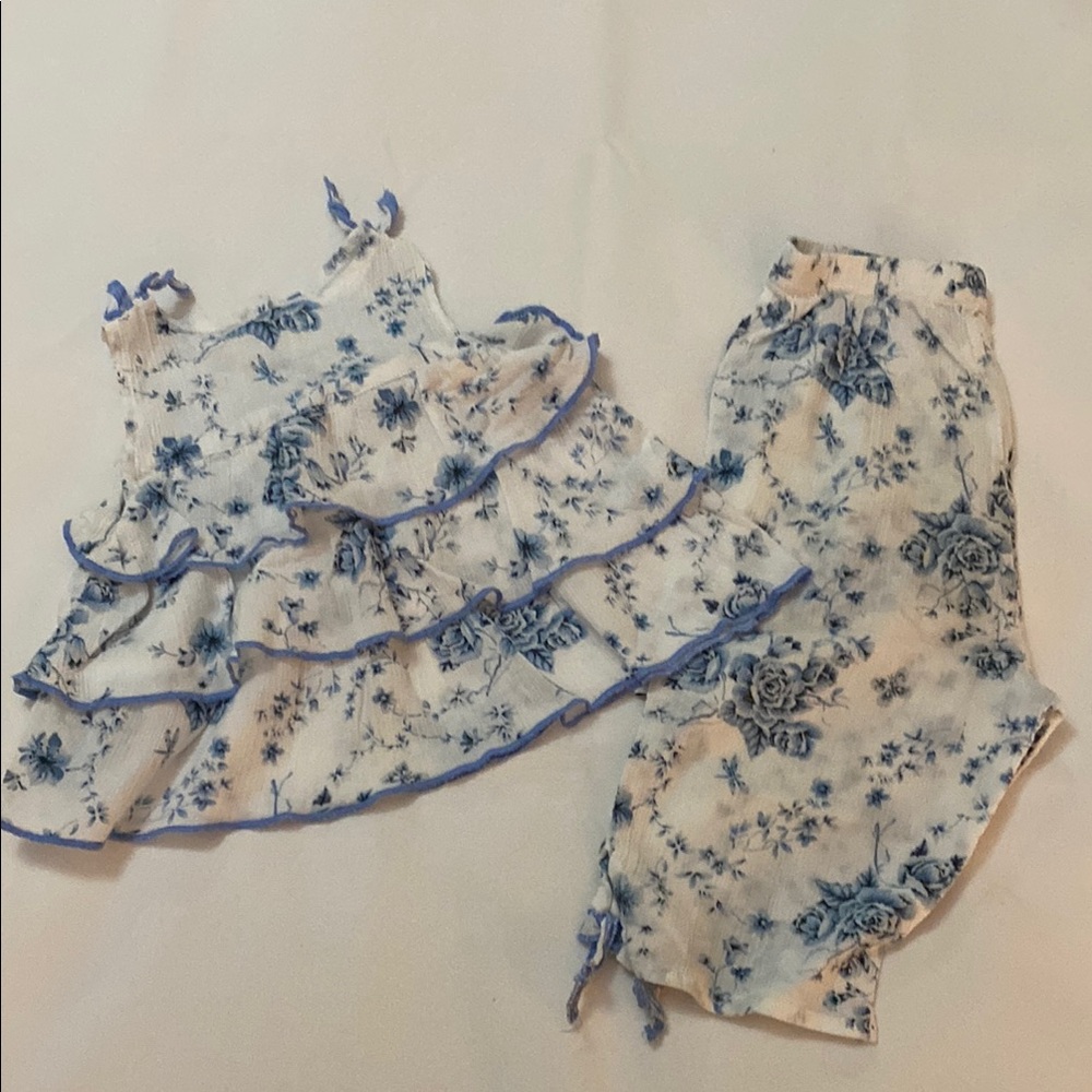 Floral Ruffle Baby Outfit